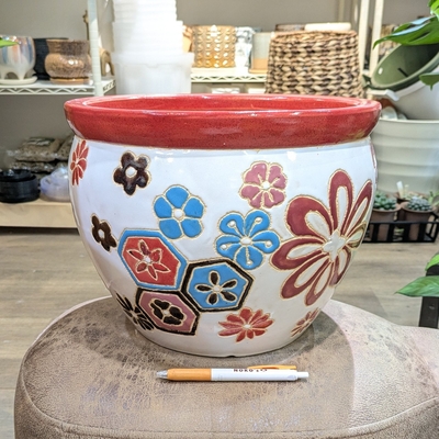 ( 163 ) 内径 約28cm 高さ 約24cm (受皿無し・鉢底穴あり)