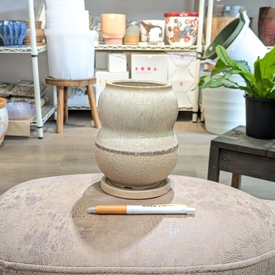 《 382 》内径 約8cm 高さ 約15cm (受皿付・鉢底穴あり)