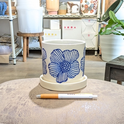 【 847 】内径 約10.5cm 高さ 約10.5cm (受皿付・鉢底穴あり)