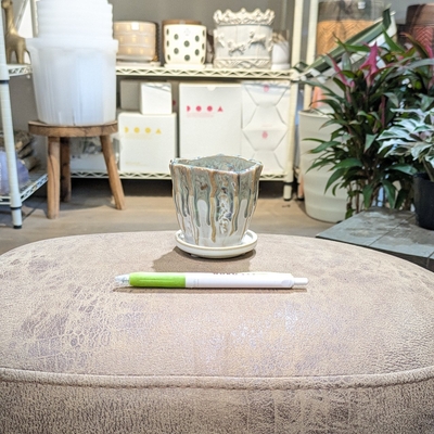 《 392 》内径 約6.5cm 高さ 約7cm (受皿付・鉢底穴あり)