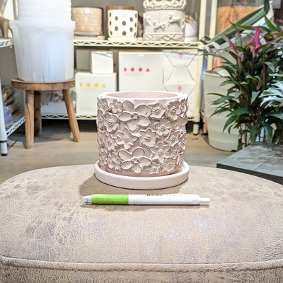 【 855 】内径 約9cm 高さ 約10cm (受皿付・鉢底穴あり)