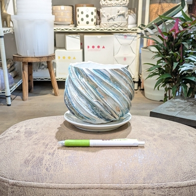 【 860 】内径 約10cm 高さ 約11cm (受皿付・鉢底穴あり)