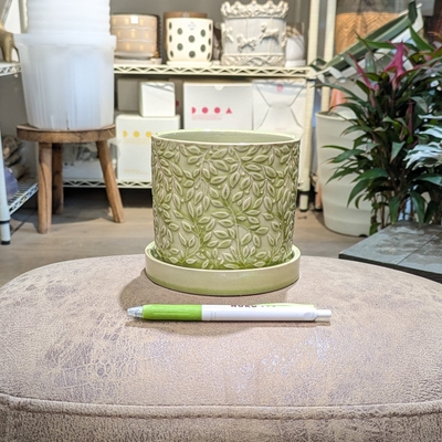 【 861 】内径 約11cm 高さ 約10.5cm (受皿付・鉢底穴あり)