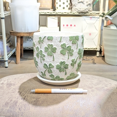 【 881 】内径 約12cm 高さ 約13cm (受皿付・鉢底穴あり)