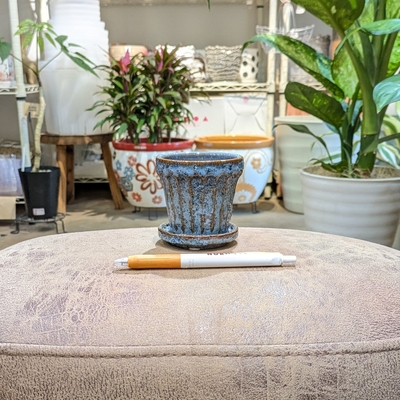 《 398 》内径 約7cm 高さ 約7cm (受皿付・鉢底穴あり)