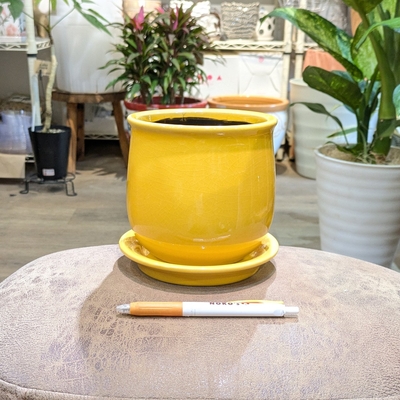 【 894 】内径 約11cm 高さ 約12.5cm (受皿付・鉢底穴あり)