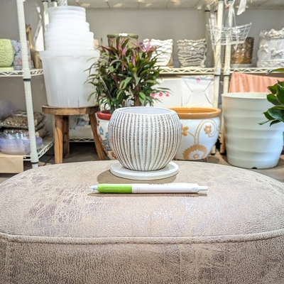 《 403 》内径 約7cm 高さ 約8cm (受皿付・鉢底穴あり)