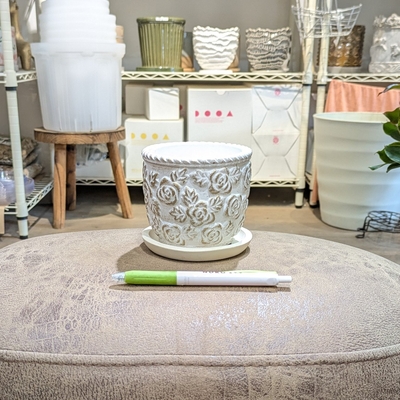 《 404 》内径 約8cm 高さ 約8.5cm (受皿付・鉢底穴あり)