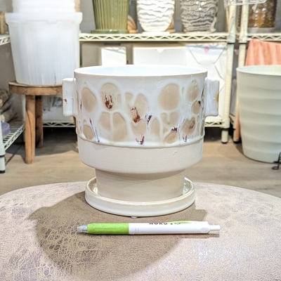 【 912 】内径 約13cm 高さ 約14cm (受皿付・鉢底穴あり)