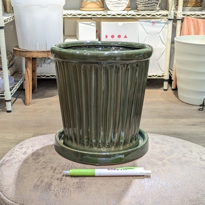 ( 168 ) 内径 約16cm 高さ 約18cm (受皿付・鉢底穴あり)