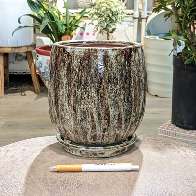 【 934 】内径 約13cm 高さ 約17cm (受皿付・鉢底穴あり)