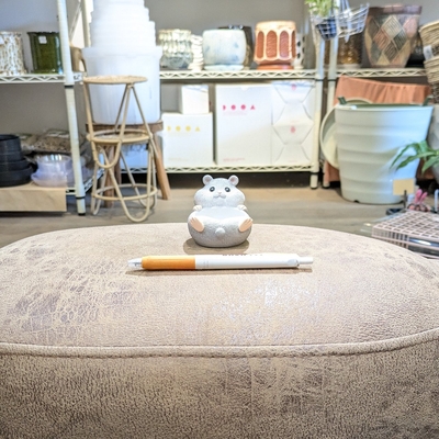 《 413 》【容器部分のみ：内径 約3 &times; 4.5cm 高さ 約2.5cm 】全高(床～耳) 約5.5cm (受皿無し・鉢底穴あり)