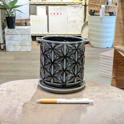 【 10 】内径 約11cm 高さ 約13cm (受皿付・鉢底穴あり)