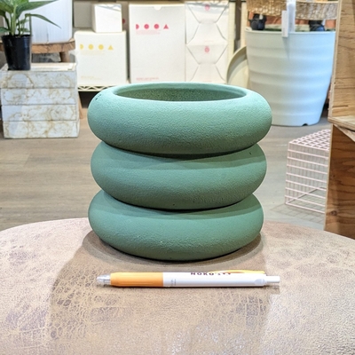 【 15 】内径 約11.5cm 高さ 約12cm (受皿付・鉢底穴あり)