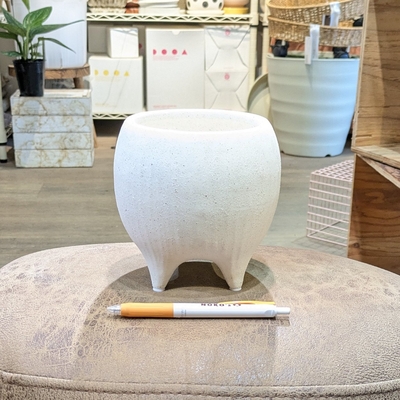【鉢カバー】【 21 】【容器部分のみ：内径 約10cm 高さ 約12cm】全高 約14cm (受皿無し・鉢底穴無し)