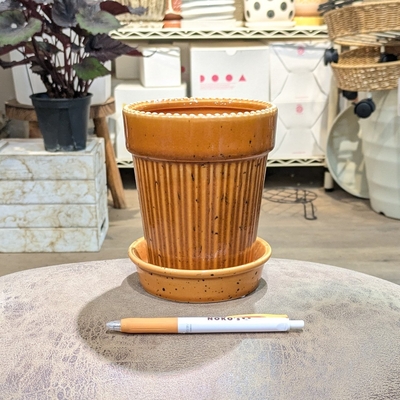 【 34 】内径 約11cm 高さ 約14cm (受皿付・鉢底穴あり)
