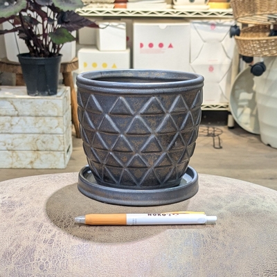 【 40 】内径 約13cm 高さ 約12cm (受皿付・鉢底穴あり)