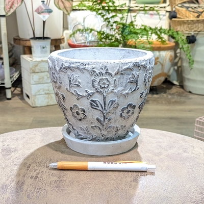 【 62 】内径 約13cm 高さ 約13cm (受皿付・鉢底穴あり)