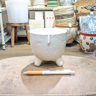 【鉢カバー】【 68 】【容器部分のみ：内径 約10cm 高さ 約9cm】全高 約11cm (受皿無し・鉢底穴無し)