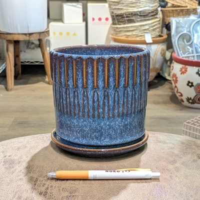 【 78 】内径 約13cm 高さ 約13cm (受皿付・鉢底穴あり)