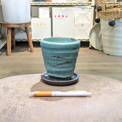 【 94 】内径 約9cm 高さ 約10cm (受皿付・鉢底穴あり)