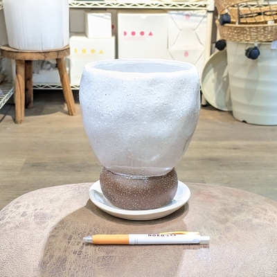 【 97 】内径 約13cm 高さ 約17cm (受皿付・鉢底穴あり)