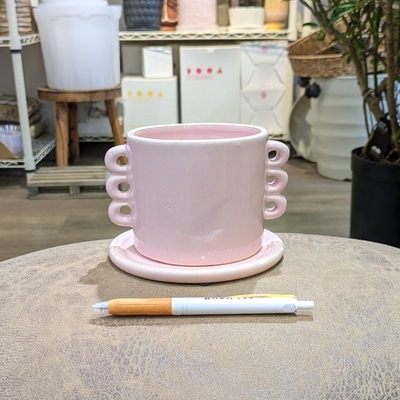 【 115 】内径 約9.5cm 高さ 約9cm (受皿付・鉢底穴あり)