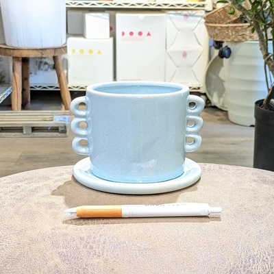 【 117 】内径 約9.5cm 高さ 約9cm (受皿付・鉢底穴あり)
