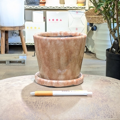 【 120 】内径 約12cm 高さ 約11.5cm (受皿付・鉢底穴あり)