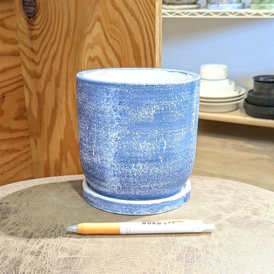 【 154 】内径 約11.5cm 高さ 約12.5cm (受皿付・鉢底穴あり)