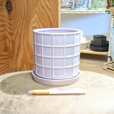 【 155 】内径 約12cm 高さ 約13cm (受皿付・鉢底穴あり)