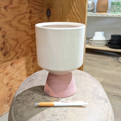 【鉢カバー】【 172 】【容器部分のみ：内径 約12cm 高さ 約11cm】全高 約20cm (受皿無し・鉢底穴無し)