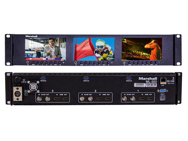 お取寄せ】Marshall Electronics ML503【5インチ3連ラックモニター（2U