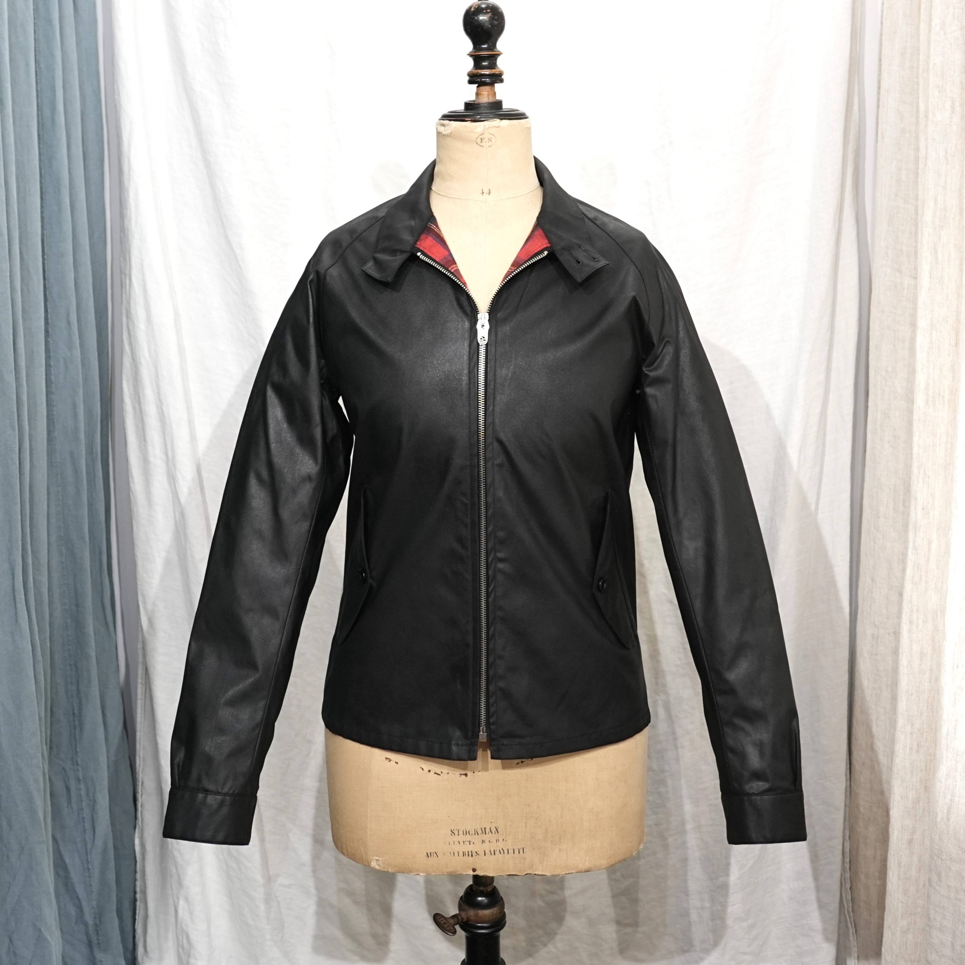 アディクトクローズ　ワックスコットン ハリントンジャケット　ブラック　38 アディクトクローズ ワックスコットン ハリントン ジャケット