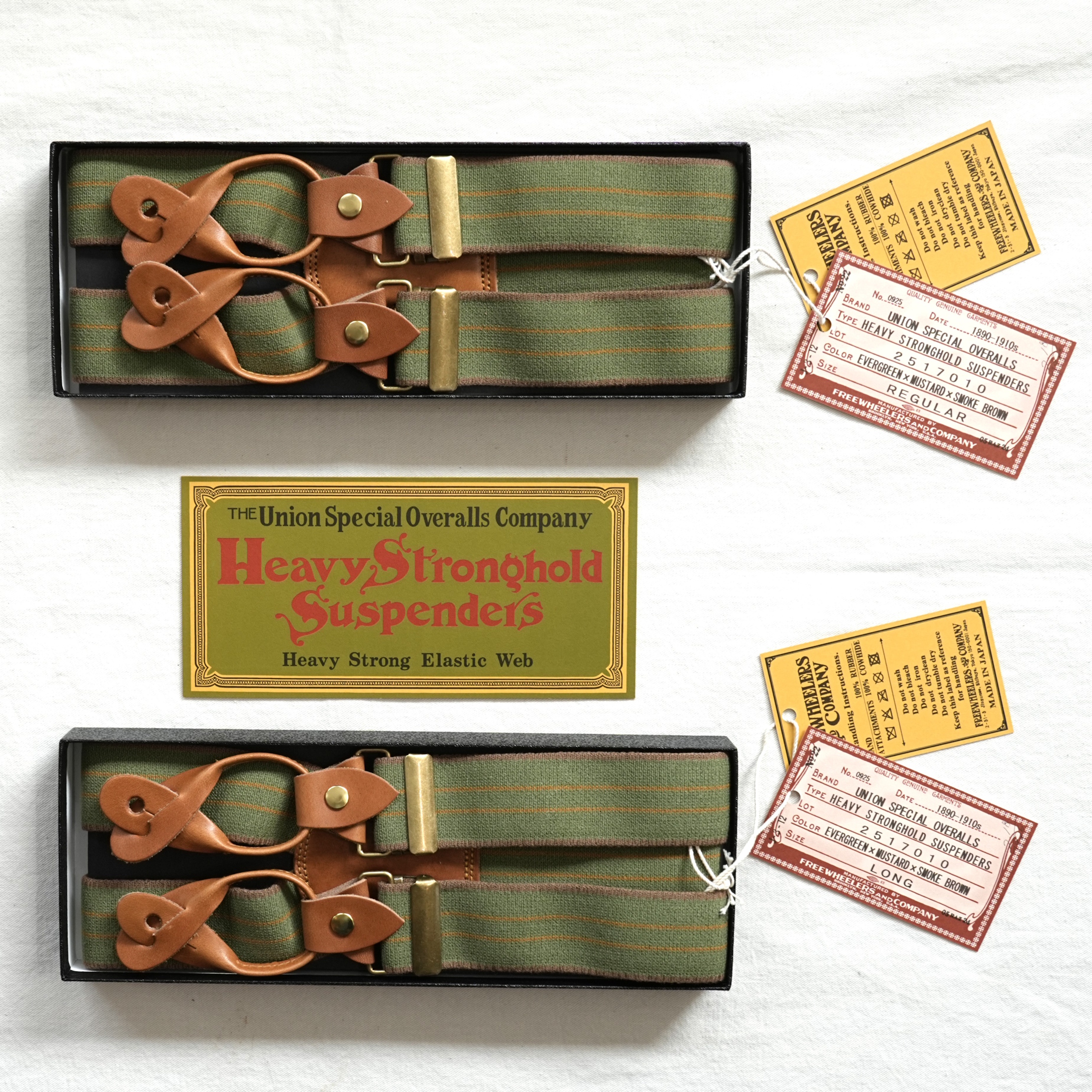 l*A様 フリーホイーラーズ サスペンダー MASTARD BROWN FREEWHEELERS(フリーホイーラーズ) HEAVY STRONGHOLD SUSPENDERS