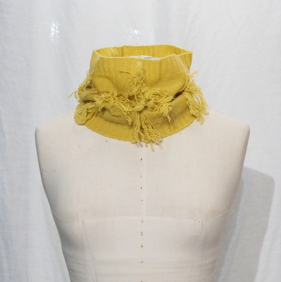 ホームスパン　ラム フリンジ ネックウォーマー 　#7938　イエロー