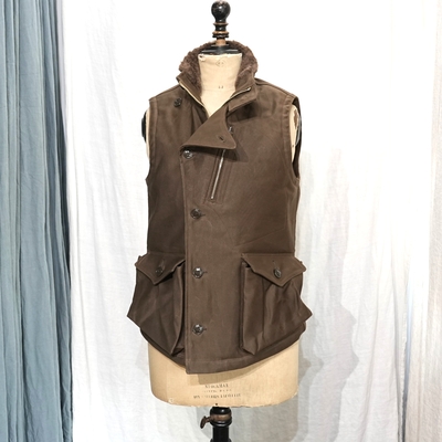 フリーホイーラーズ　ウィンター アビエイターズ ベスト ダークレッドベージュ