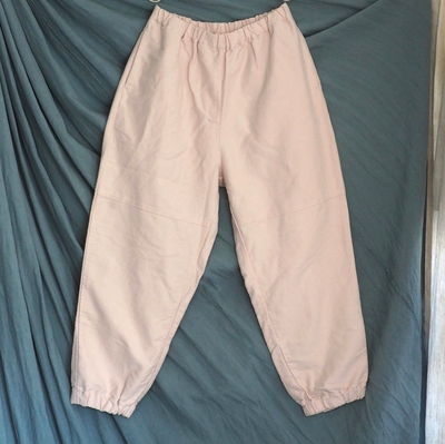 ホームスパン　オーガニック コットン 起毛 パンツ　#3398　ライトピンク