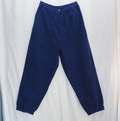 ホームスパン　オーガニック コットン 起毛 パンツ　#3398　ブルー