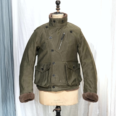 フリーホイーラーズ　ウィンター アビエイターズ ジャケット ダークカーキグリーン