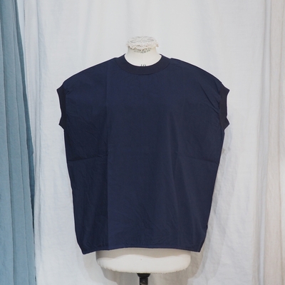 ホームスパン コンパクトウェザー ノースリーブ プルオーバー　#5755　ネイビー