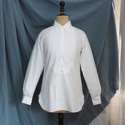 アジャスタブルコスチューム　アーチド ロングポイント カラー クラシックシャツ　AS-074-SD　ホワイト