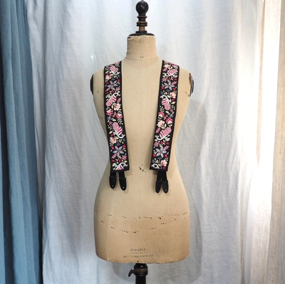 アジャスタブルコスチューム　エドワーディアン サスペンダー　ABC-040　～ピーコック パターン テープ～