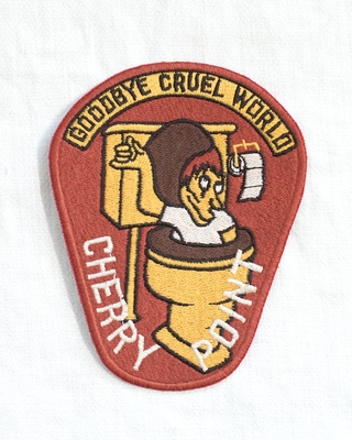 フリーホイーラーズ　カスタムパッチ　"CHERRY POINT"　サイズ：12.6cm&times;9.8cm