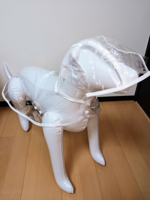 犬用レインコート　ペットレインコート　カッパ　ポンチョ　小型犬用　柴犬サイズ　耐水性　透明　風よけ　寒さ対策　着脱簡単　