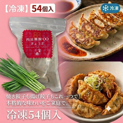 お徳用 肉旨無限∞ぎょうざ(冷凍54個入)