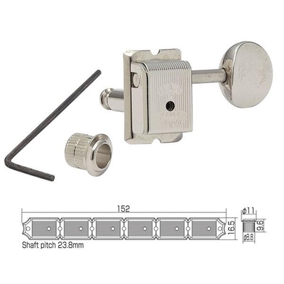 【ギターパーツ】【ペグ・マシンヘッド】【GOTOH】ストラトタイプ用マシンヘッド　SD91-MG 05M Nickel L6