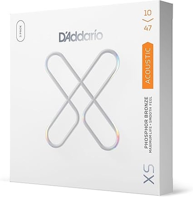 【メール便・送料無料】【3セットパック】D'Addario ダダリオ アコースティックギター弦 XS コーティング弦 フォスファーブロンズ EXTRA LIGHT .010-.047 XSAPB104