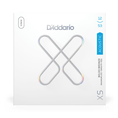 【メール便・送料無料】【3セットパック】D'Addario  LIGHT .010-.047 XSABR1253-3P アコースティックギター弦 XS コーティング弦 80/20ブロンズ