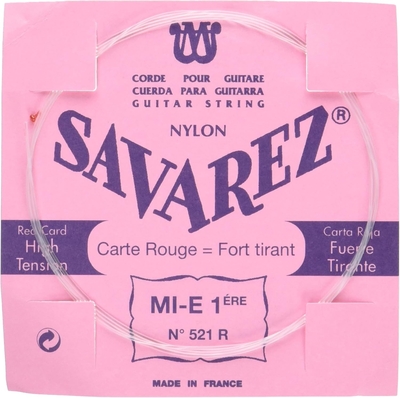 SAVAREZ サバレス クラシックギター弦 1弦用 521R ピンクラベル ノーマルテンション